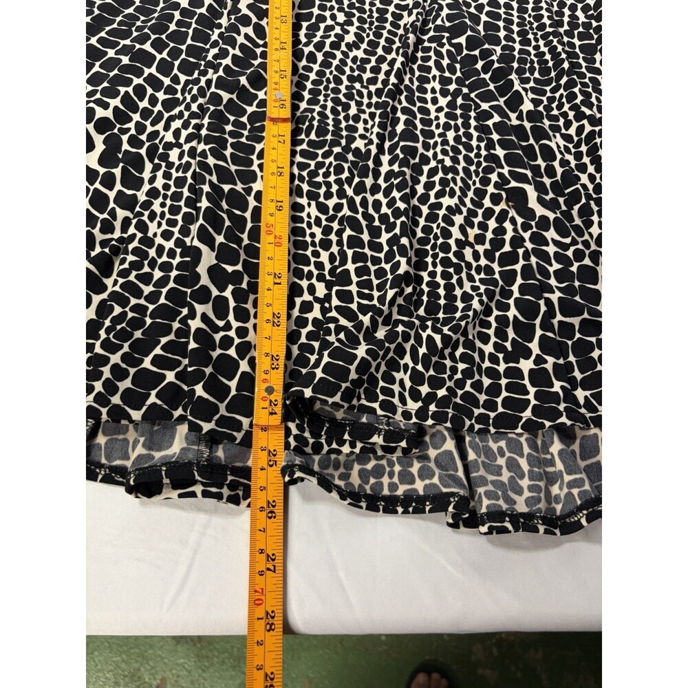 Apt. 9 Black/White Pull-On A-Line Knee-Length Knit Stretch Skirt Size Large - Picture 5 of 6